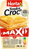 HERTA Croque-Monsieur Maxi Jambon fromage ss nitrite x2 300G