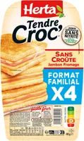 HERTA Croque-Monsieur Jambon fromage ss croûte ss nitrite x4