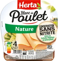 HERTA Blanc Poulet Nature conservation sans nitrite x4 -140g