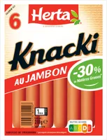 HERTA KNACKI Saucisses au Jambon x6 - 210g