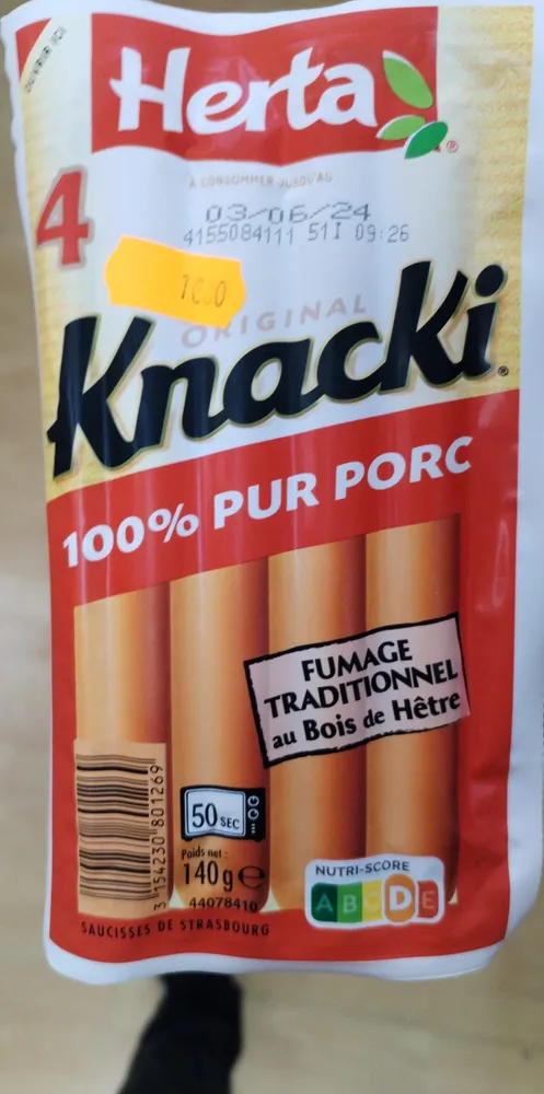 KNACKI 100% pur porc