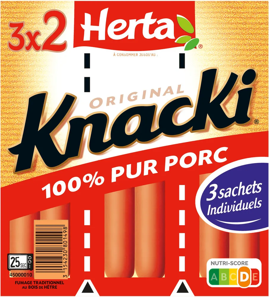 Saucisses 100% pur porc