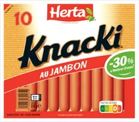 HERTA KNACKI Saucisses au Jambon x10 - 350g