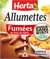 HERTA Allumettes Fumées conservation sans nitrite - 2x75g