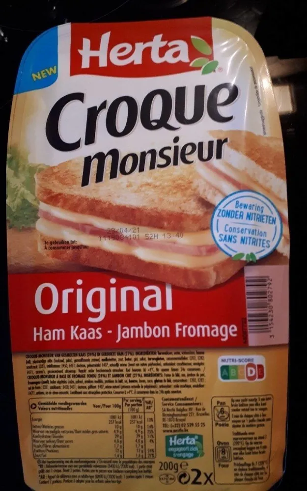 Croque monsieur - Original sans nitrites