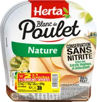 HERTA Blanc de Poulet Nature sans nitrite x4 LOT 2+1