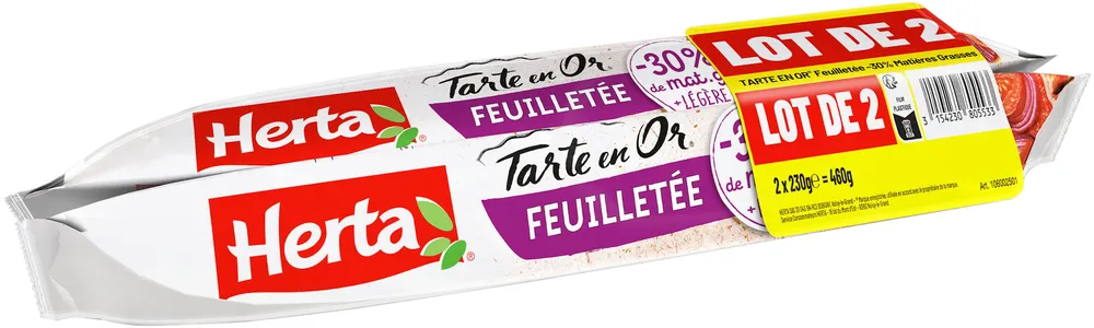 HERTA TARTE EN OR Pâte Feuilletée -30% M.G LOT 2