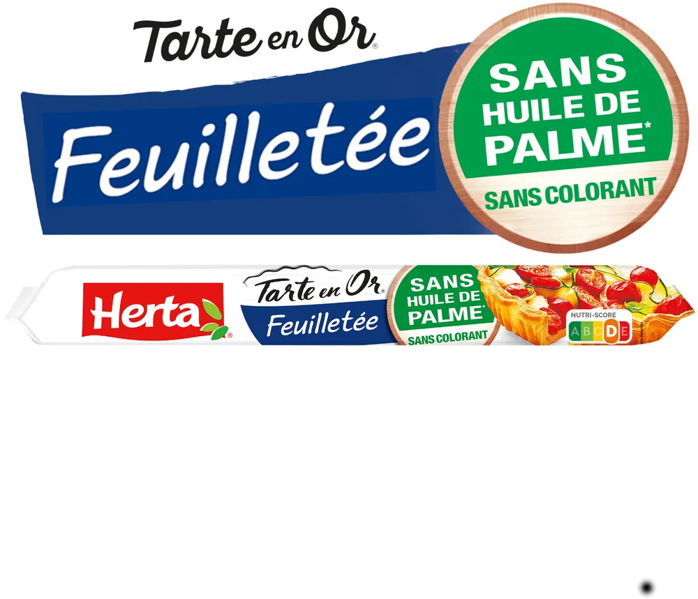 HERTA TARTE EN OR Pâte Feuilletée sans huile de palme 230g