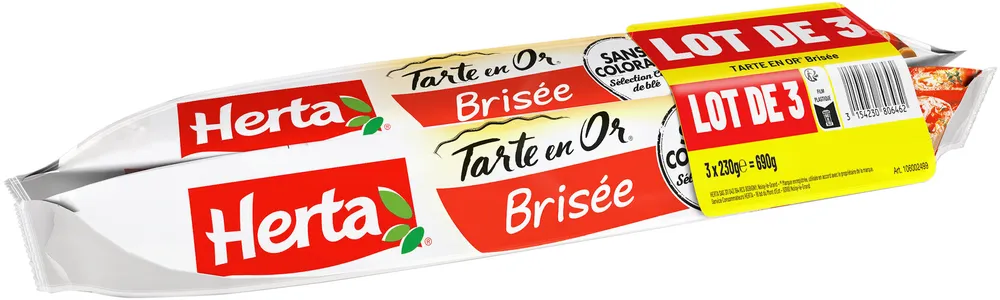 HERTA TARTE EN OR Pâte Brisée 230g LOT 3