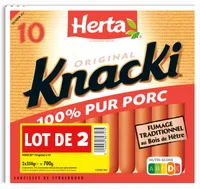 HERTA KNACKI Saucisses 100% pur porc x10 LOT 2