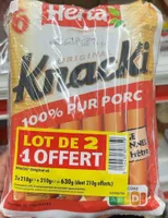 HERTA KNACKI Saucisses 100% pur porc x6 LOT 2+1 OFFERT