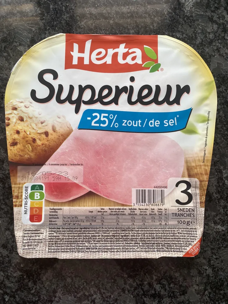 Superieur -25% zout / de sel