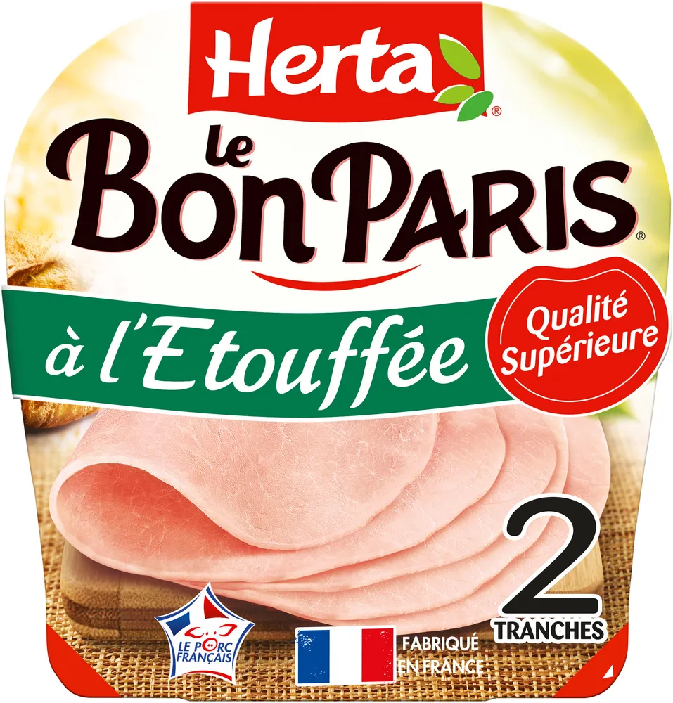 HERTA LE BON PARIS Jambon à l'étouffée x2 - 85g