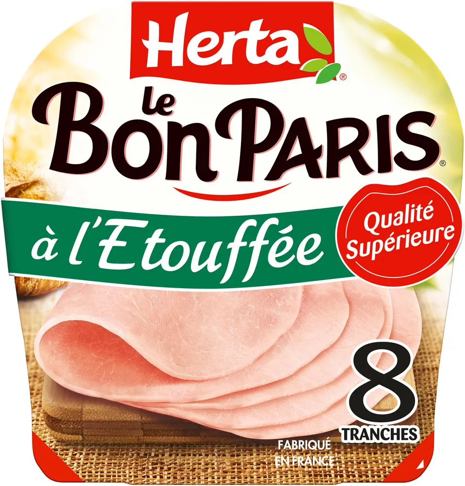 HERTA LE BON PARIS Jambon à l'étouffée x8 -340g