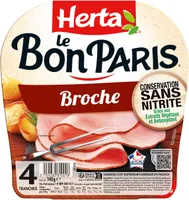 HERTA LE BON PARIS Jambon à la Broche sans nitrite x4 - 140g