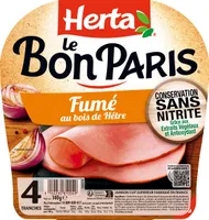 HERTA LE BON PARIS Jambon Fumé sans nitrite x4 - 140g