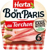 HERTA LE BON PARIS Jambon au Torchon sans nitrite x6 - 210g