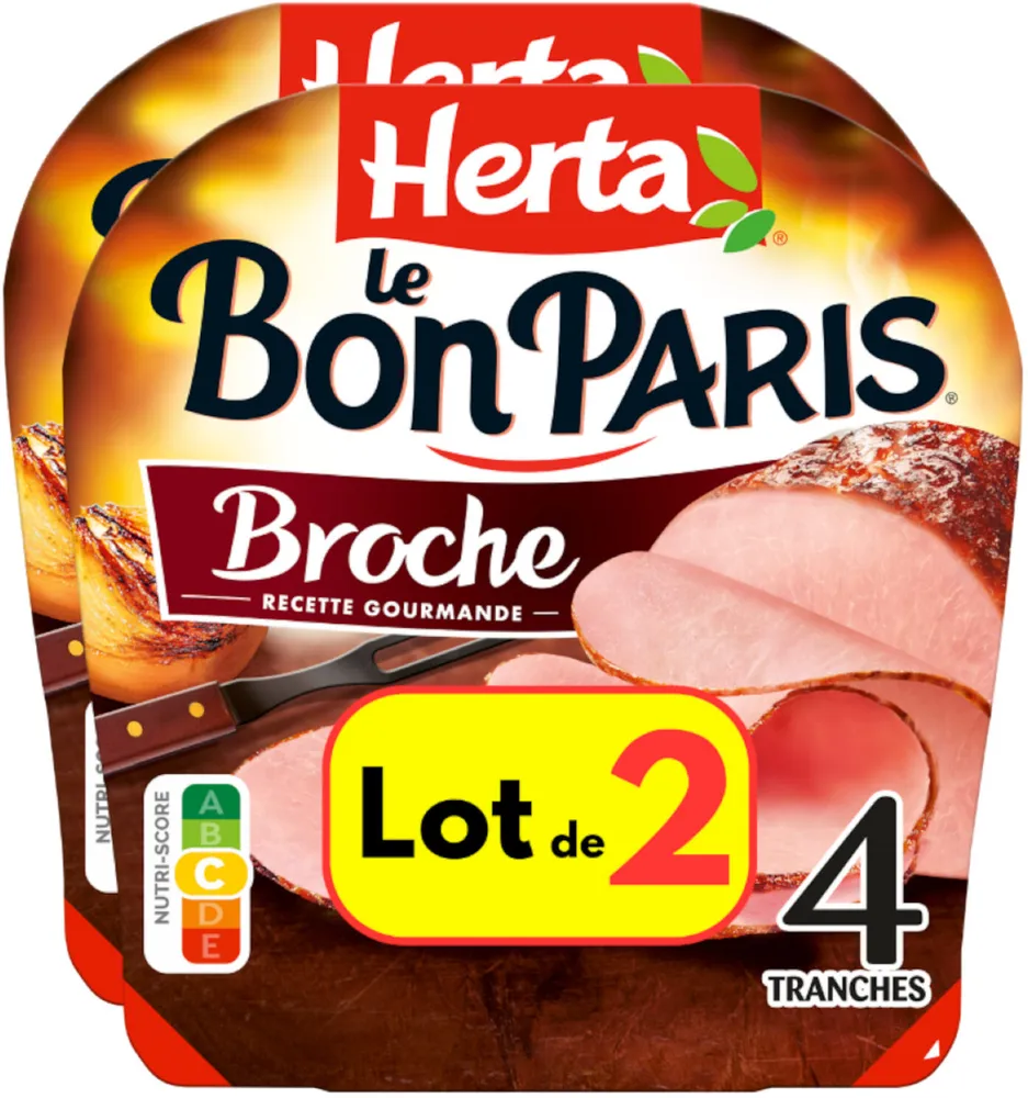 HERTA LE BON PARIS Jambon broche x4 LOT 2