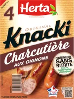HERTA KNACKI saucisses Charcutières aux oignons CSN 4P