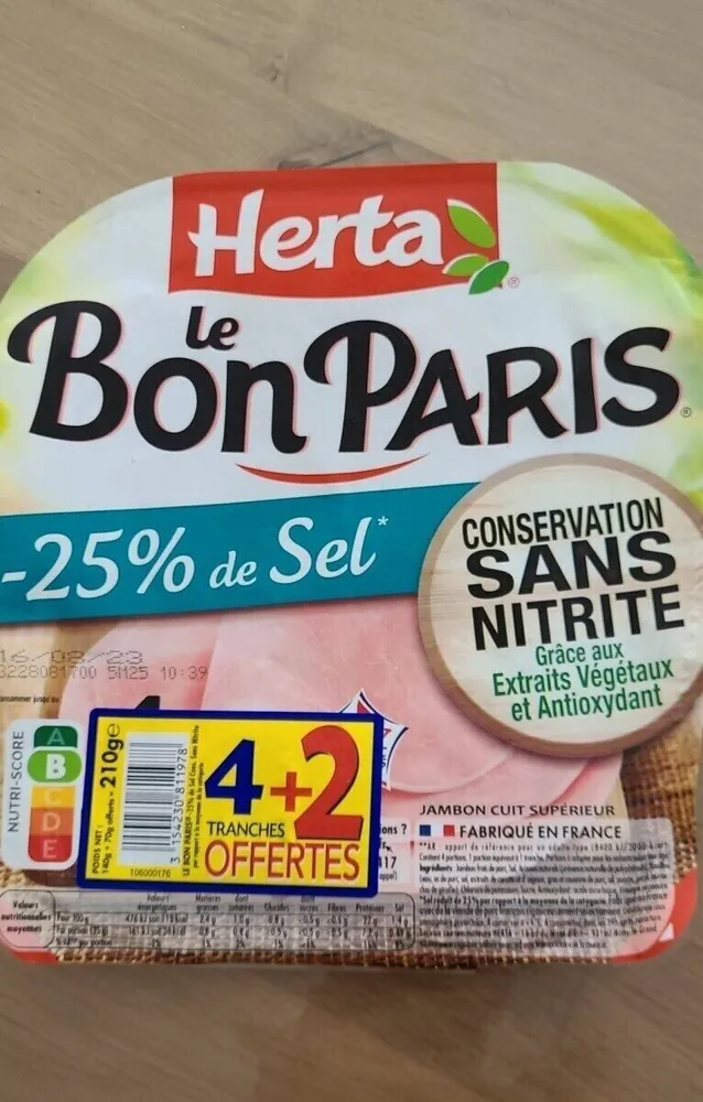 Le Bon Paris -25% de sel