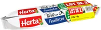 HERTA TARTE EN OR Pâte Feuilletée sans huile de palme LOT 2