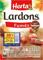 HERTA Lardons Fumées 200g +30% OFFERT -260g