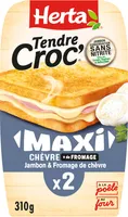HERTA Croque-Monsieur Maxi chèvre jambon CSNx2 310G