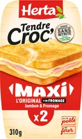 HERTA Croque-Monsieur Maxi jambon fromage CSNx2 310G