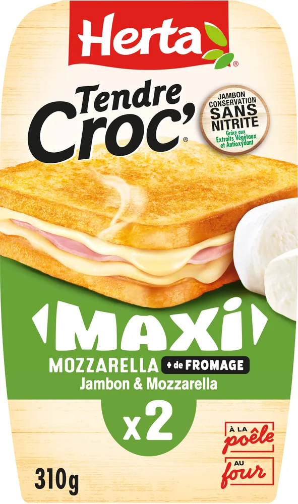 HERTA Croque-Monsieur Maxi mozzarella CSNx2 310G