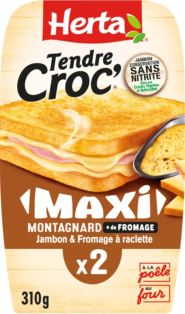 HERTA Croque-Monsieur Maxi montagnard CSN x2 310G