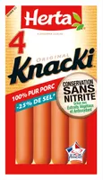 Original Knacki 100% Pur Porc -25% de sel