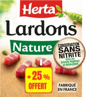 HERTA Lardons Nature CSN +25% Offert - 2X94G