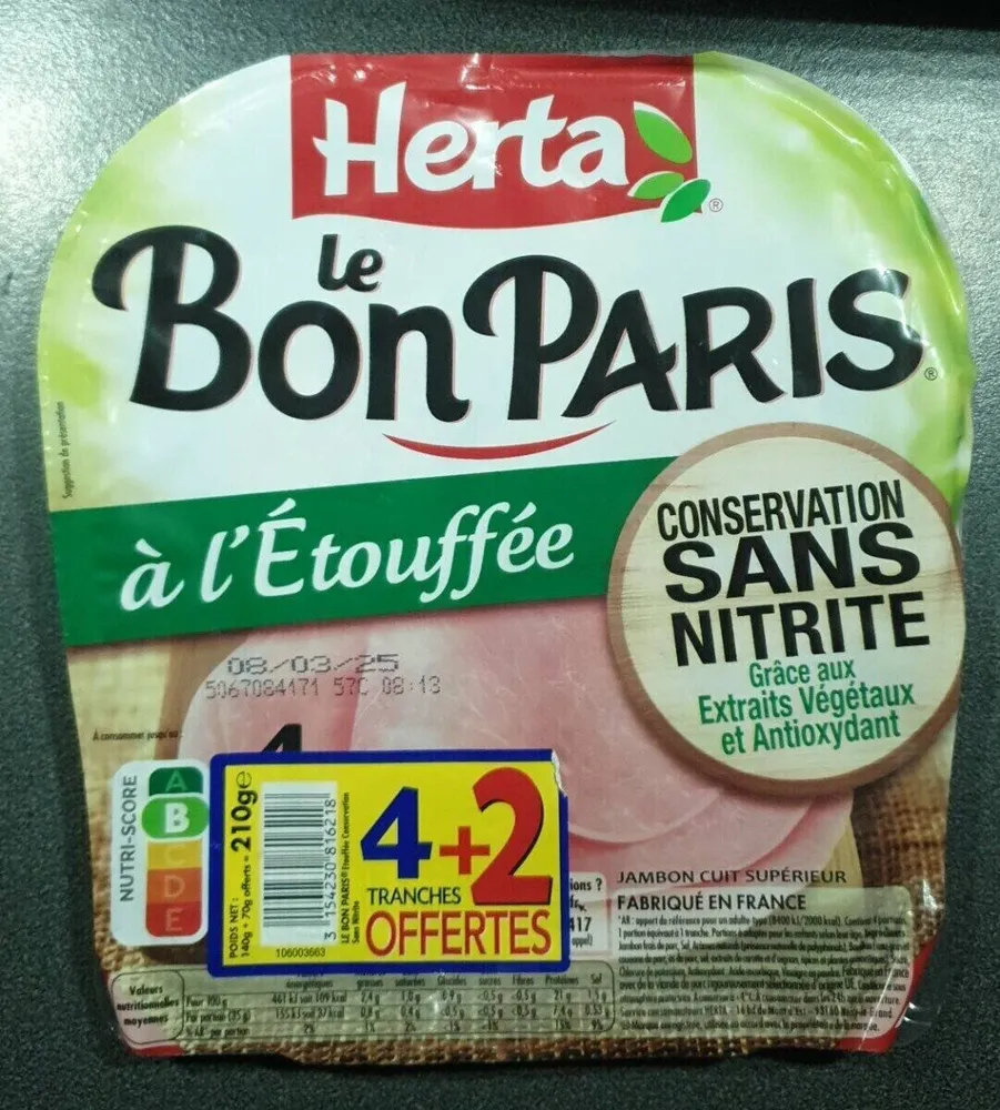 Jambon Etouffée Conservation Sans Nitrite