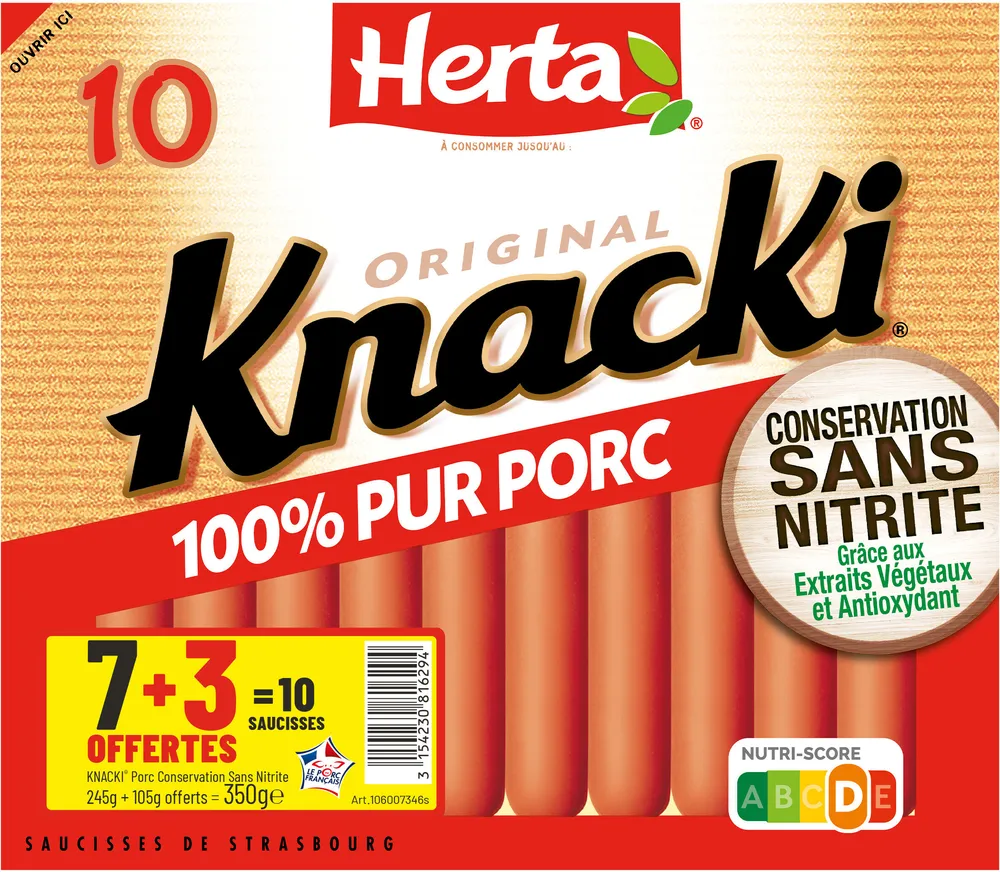 HERTA KNACKI CSN x10 - 7+3 offerts 350g