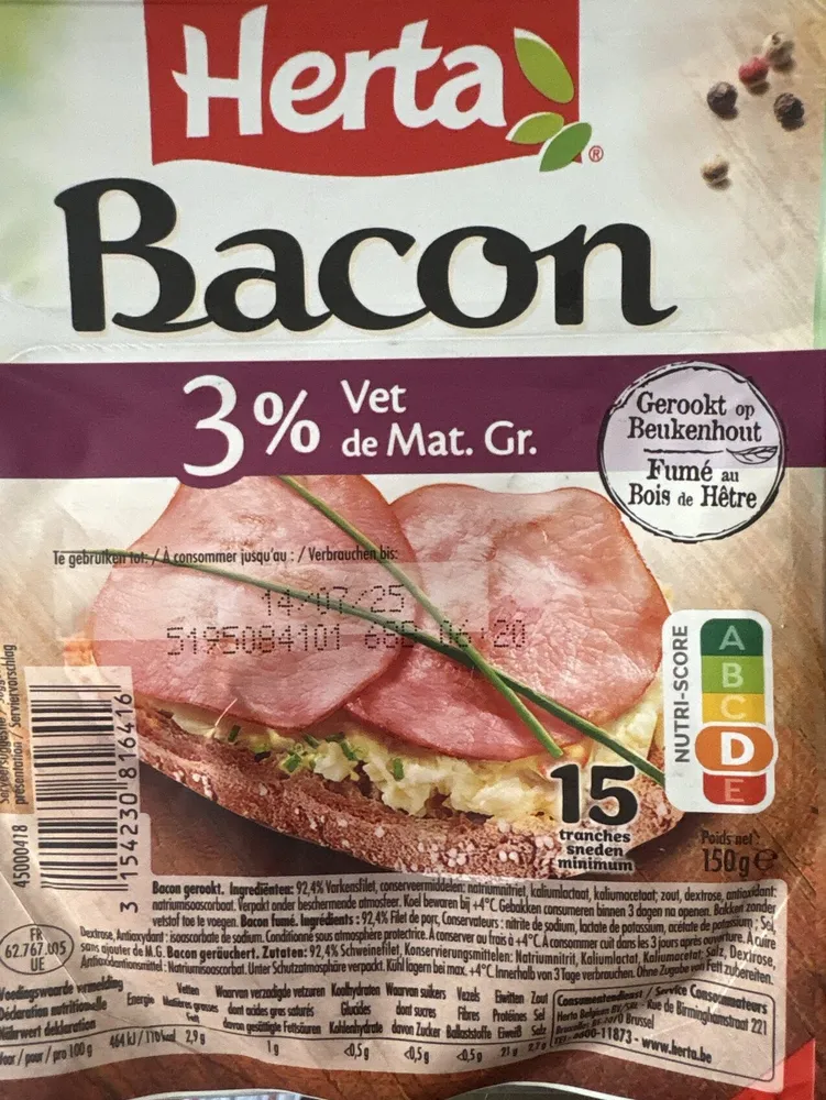 Bacon 3% Vet de Mat. Gr.