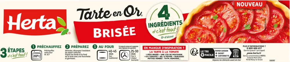 Tarte en or brisée