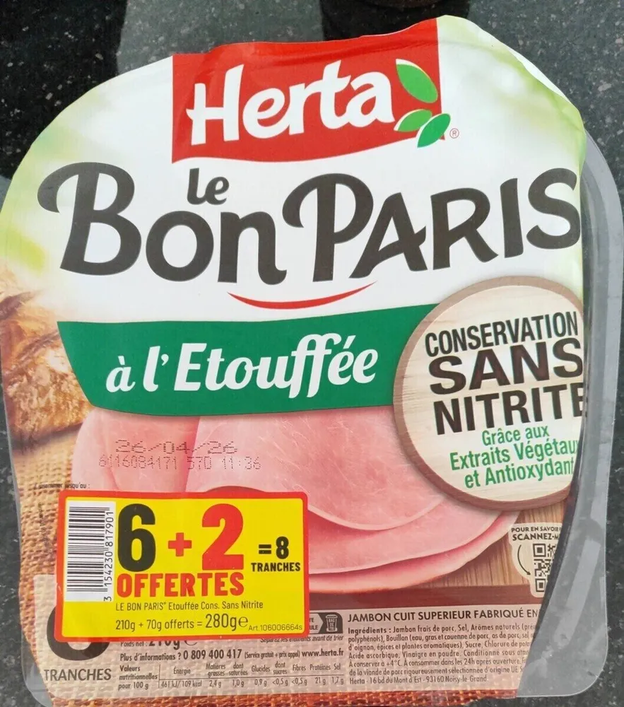 Le Bon Paris Jambon à l'étouffée Sans Nitrite