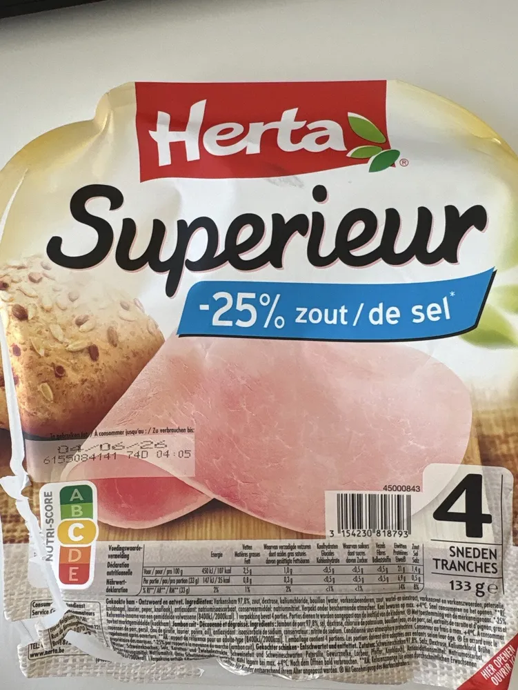Jambon supérieur -25% De Sel