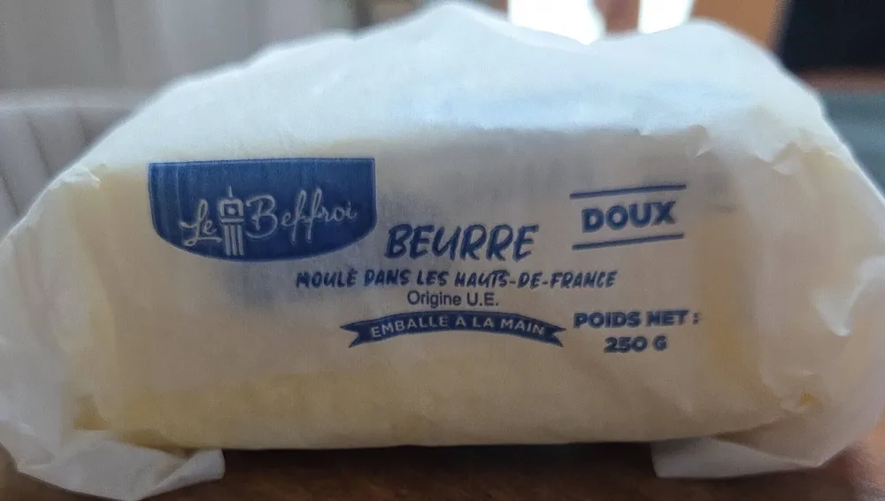 Beurre moulé dans les hauts de France Doux