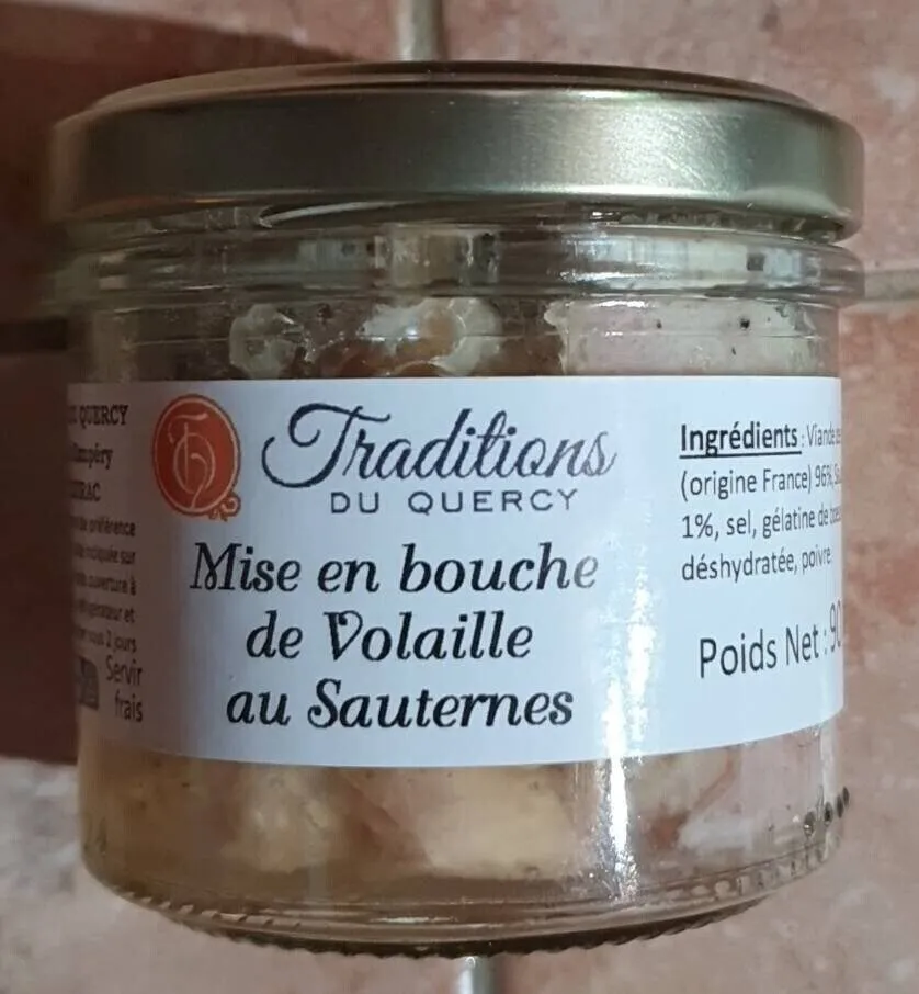 Mise bouche de volaille au sauternes