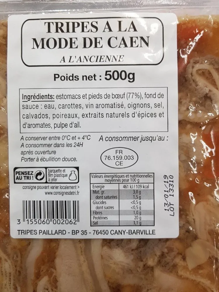 Tripe a la mode de caen