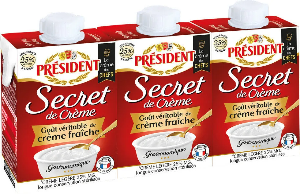 CREME SEMI EPAISSE 25% MAT. GR STERILISE UHT