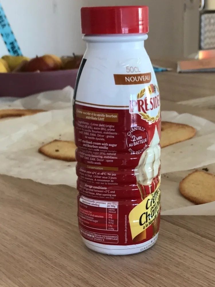 Creme pour chantilly a la vanille bourbon