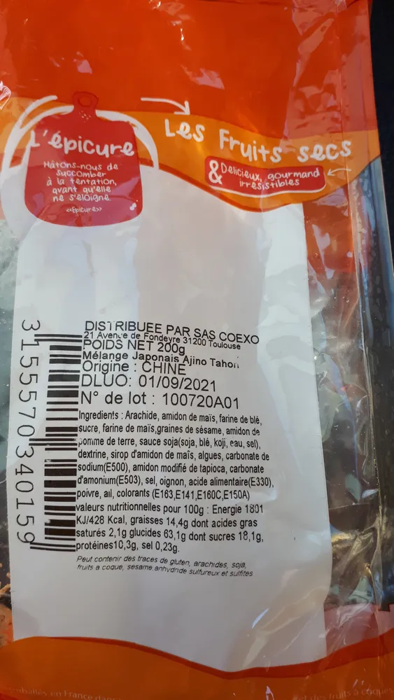 Mélange Ajino Tahori - Les Fruits Secs