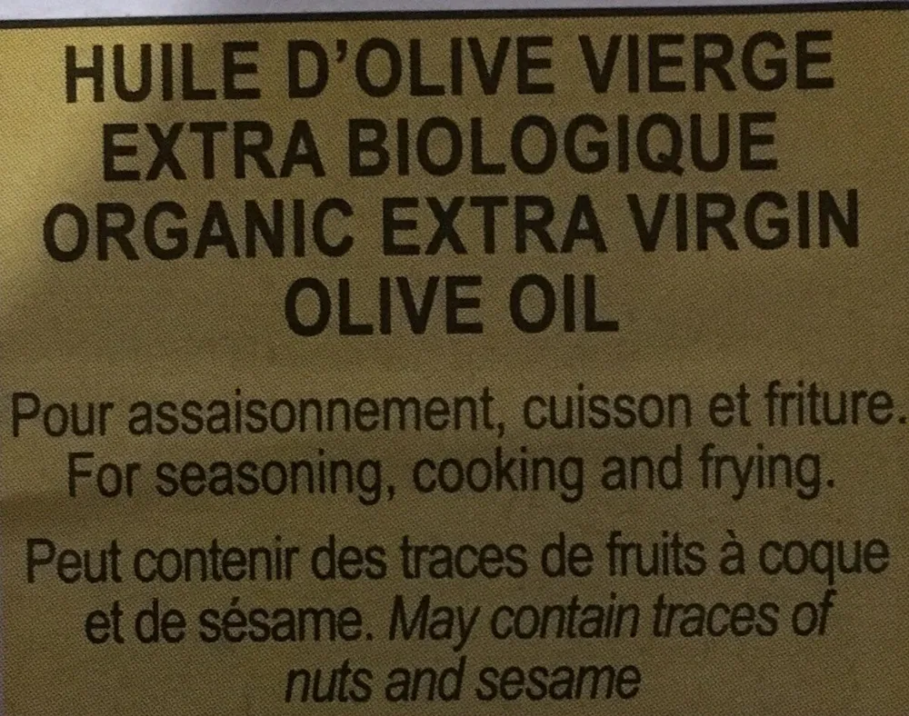 Huile d'olive vierge extra Bio