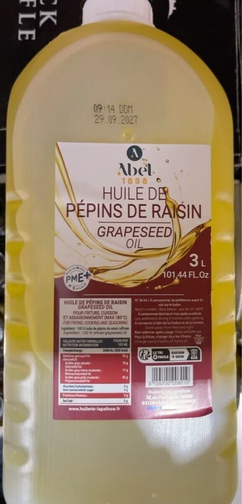Huile de pepin de raisins