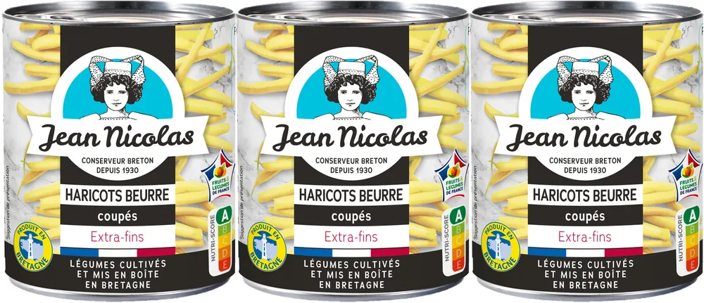 Tripack 1/4ofx3 haricots beurre extra fins