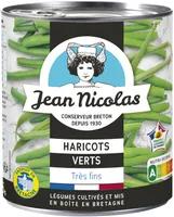 Haricots verts très fins Produit en Bretagne Jean Nicolas 440g