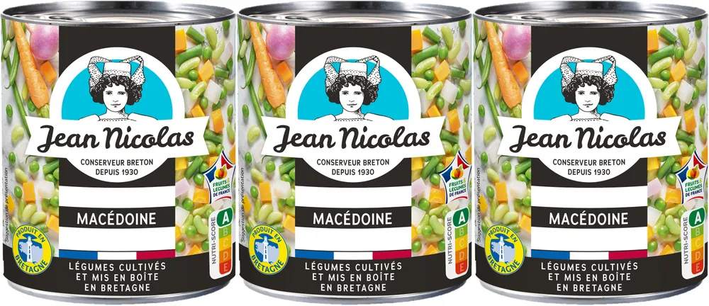 Macédoine Produit en Bretagne Jean Nicolas 3x130g