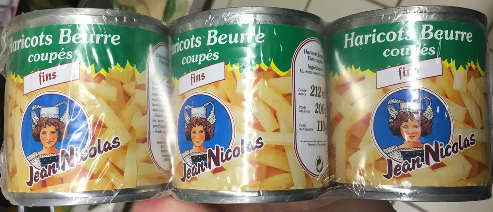 Haricots beurre coupés fins